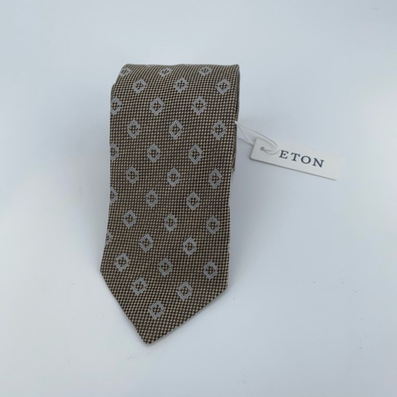 Eton Tie Mens One Size Colorful Patterned Professional Necktie‎ Italy Made NWT